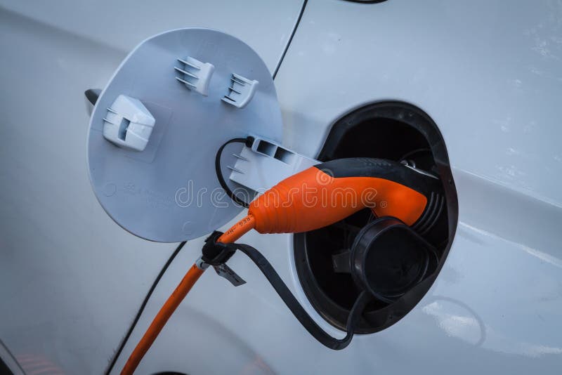 Electric car plug in stock photo. Image of environment 146281702