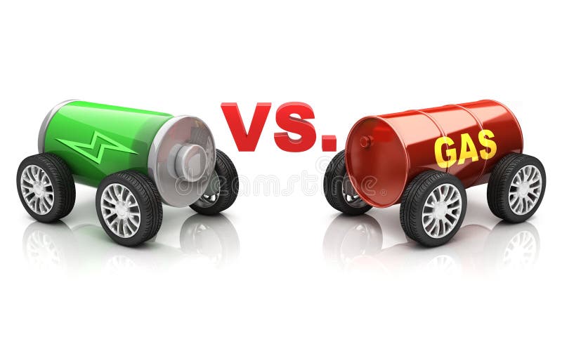 Electric car vs. gas car