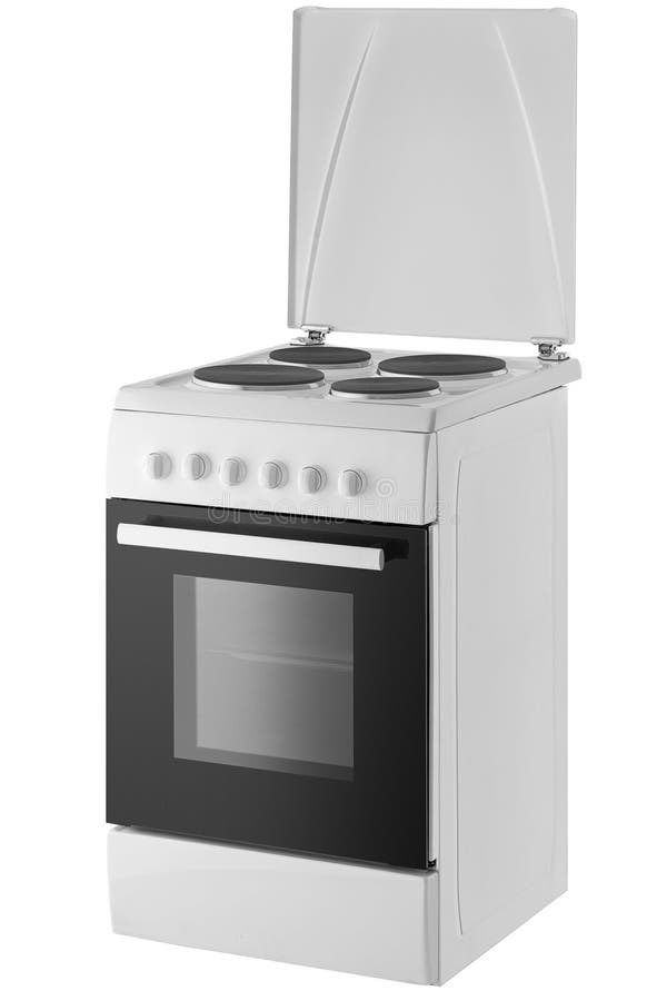 Electric cooker oven isolated on white royalty free stock images