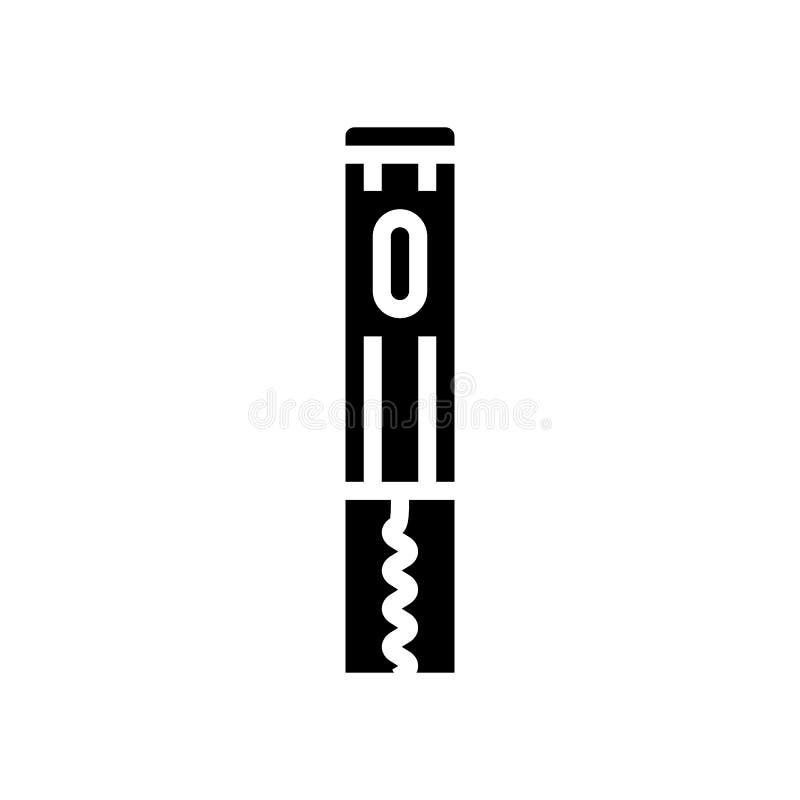 Electric corkscrew wine glyph icon vector illustration stock illustration