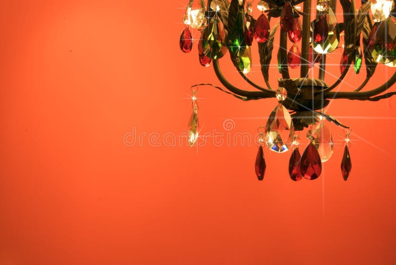 Electric crystal chandelier lam royalty free stock photo