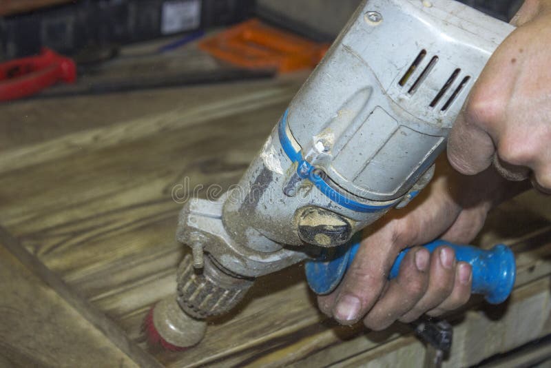 Electric drill stock image. Image of indoor, perforate 71665889