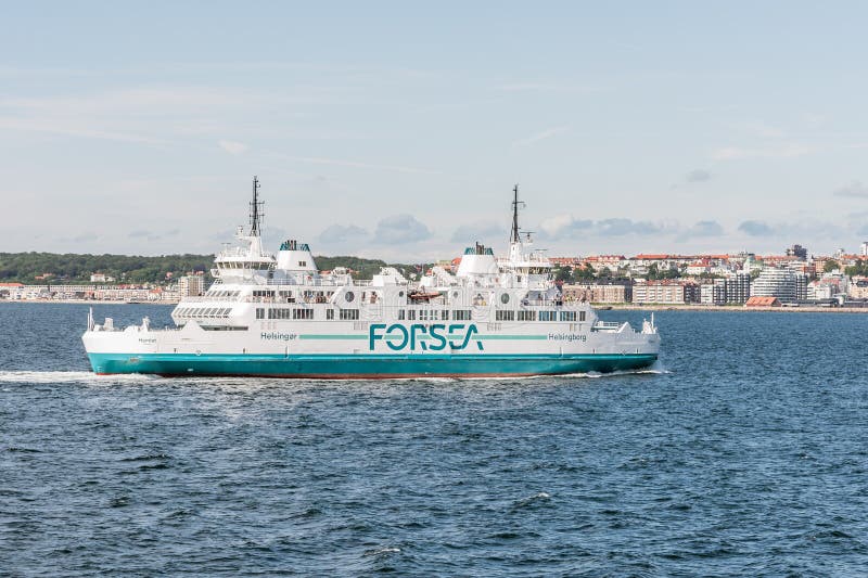 Electric Driven Ferryboat between Denmark and Sweden Editorial Image