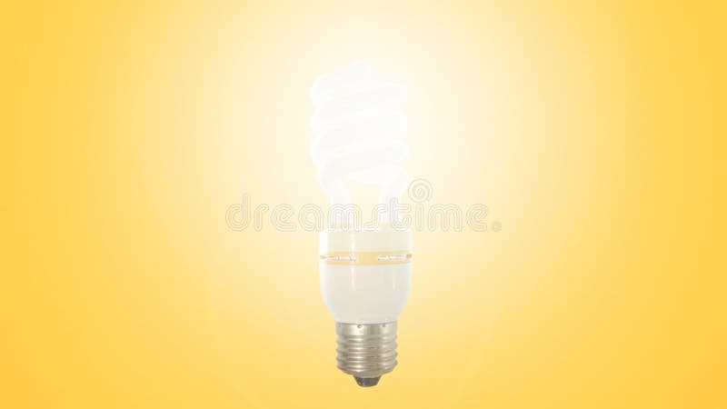 Electric energy saving light bulb stock illustration