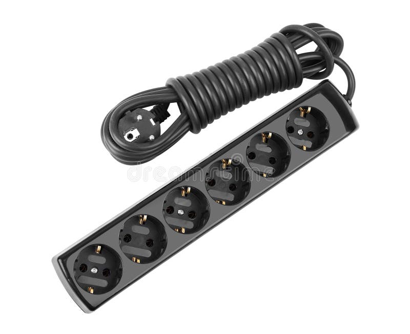 Electric Extender Cable on a White Background Stock Photo Image of