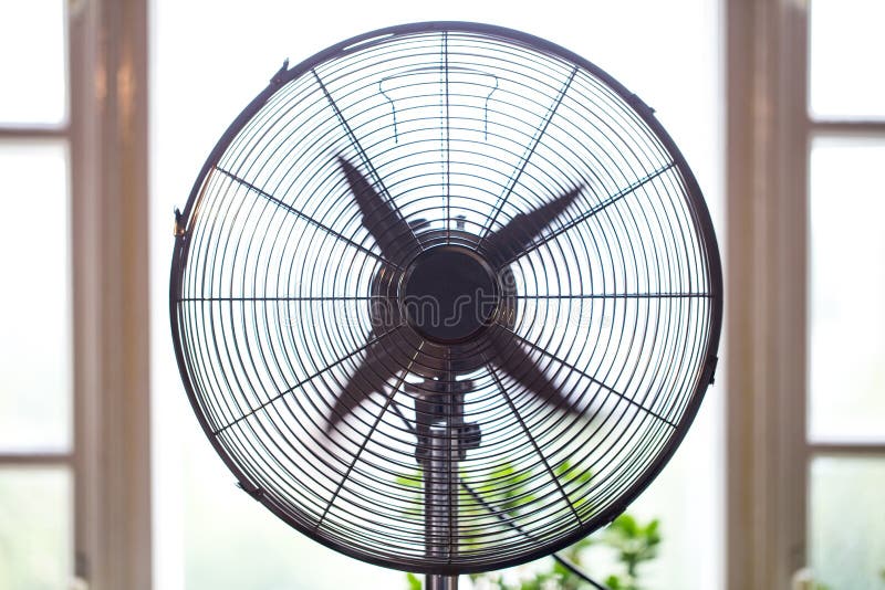 Electric Fan in Front. Close Up. Stock Photo Image of close, cold