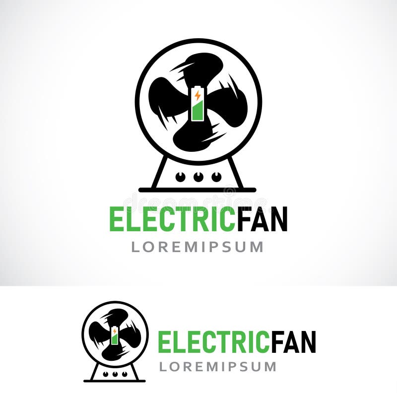 Electric Fan Logo Design Template Stock Vector Illustration of