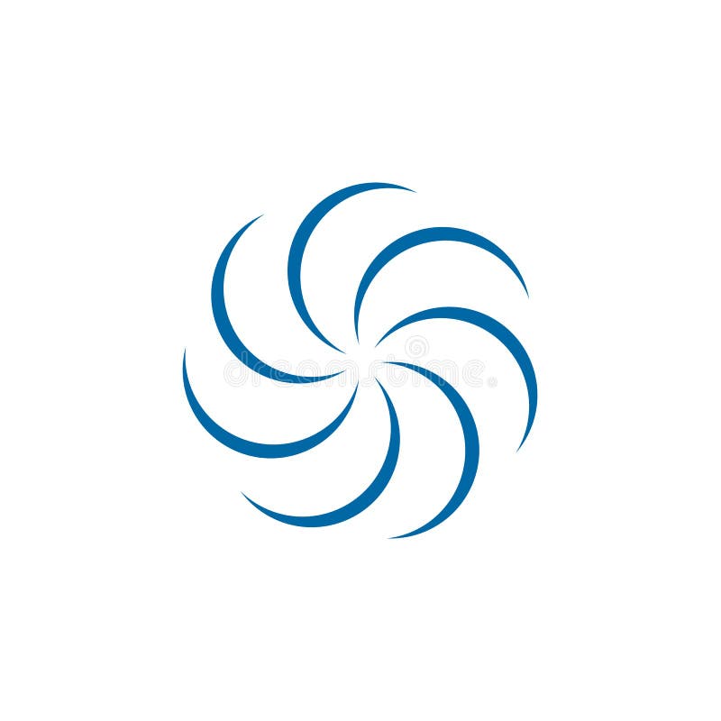 Electric Fan Propeller Icon Logo Design Template Stock Vector