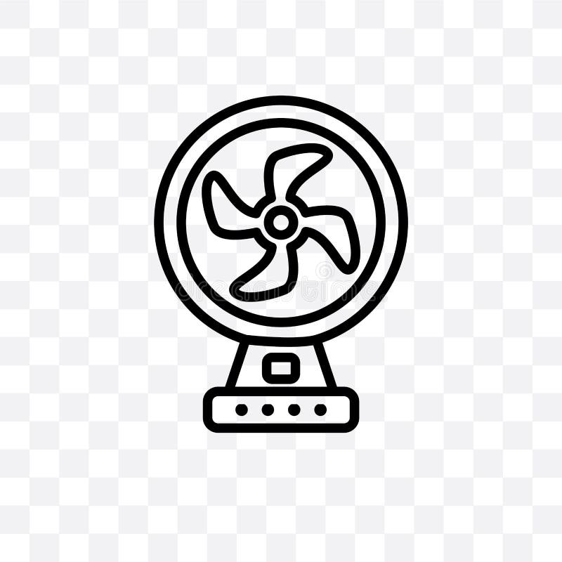Electric Fan Icon Vector Sign and Symbol Isolated on White Background
