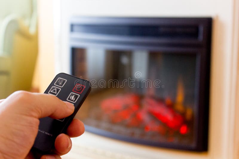 Electric Fireplace Remote Control Stock Photo Image of remote