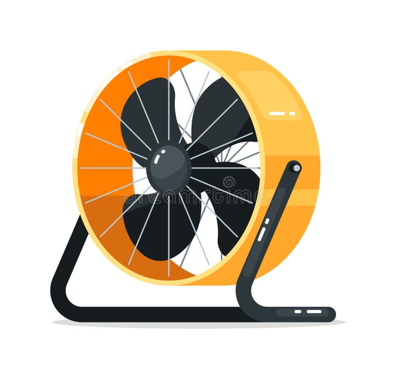 Electric floor fan ventilation equipment isolated royalty free illustration