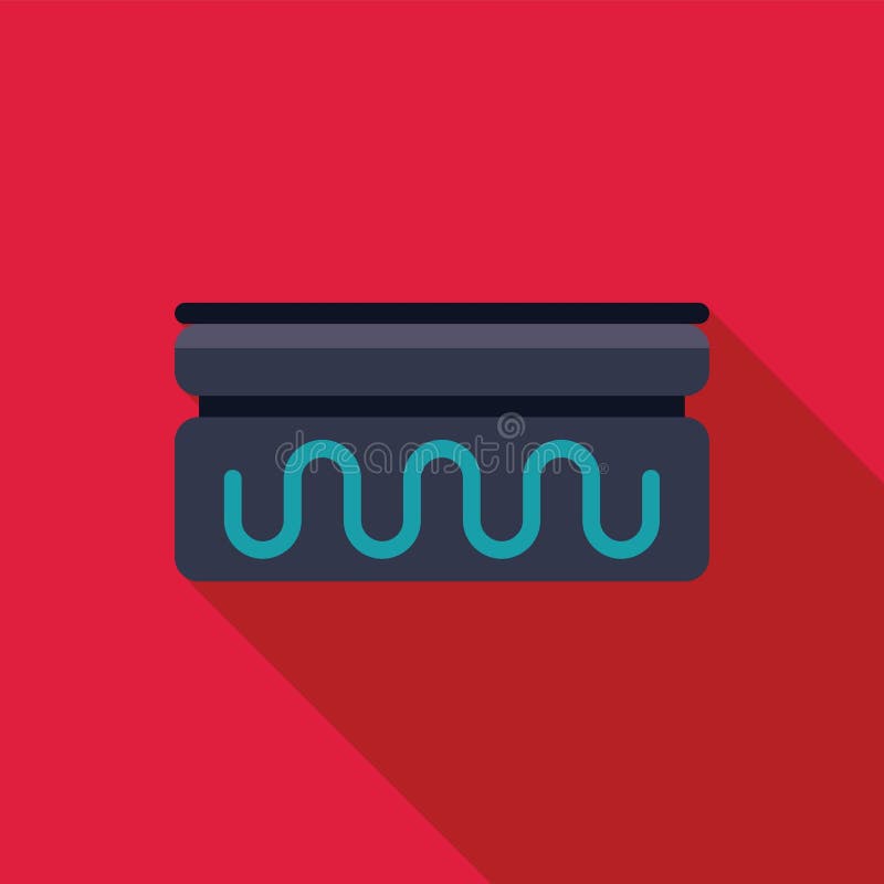 Electric floor heating system installing on concrete slab with tile top royalty free illustration