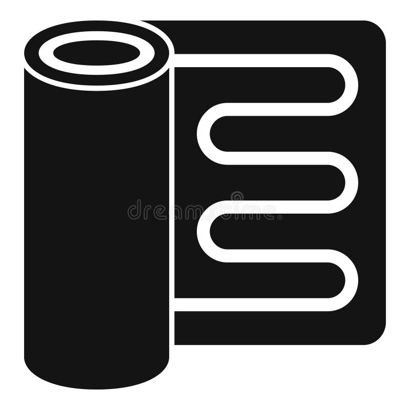 Electric floor heating system wire installation representing comfortable warm home stock illustration