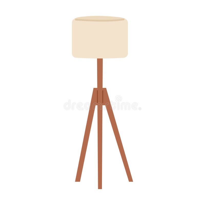 Electric floor lamp for interior design royalty free illustration