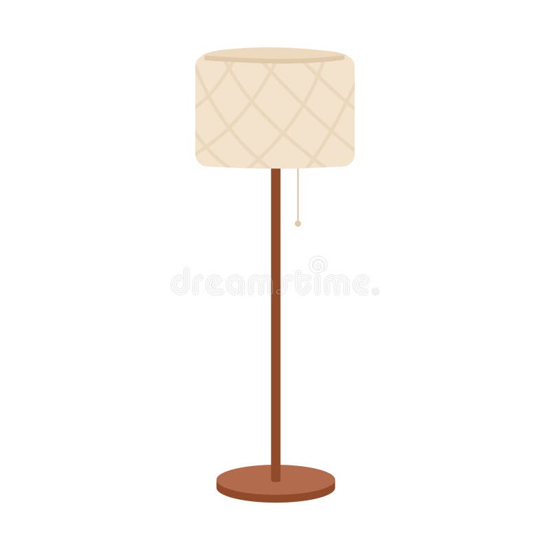 Electric floor lamp for interior design royalty free illustration