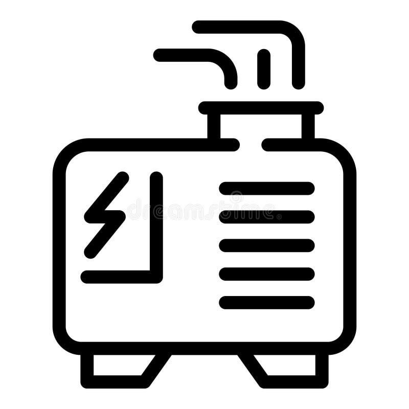 Electric generator icon outline vector. Network system royalty free illustration