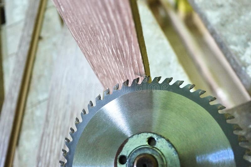 Electric Grinder for Working on Wood. the Disc with Teeth Makes it Easy