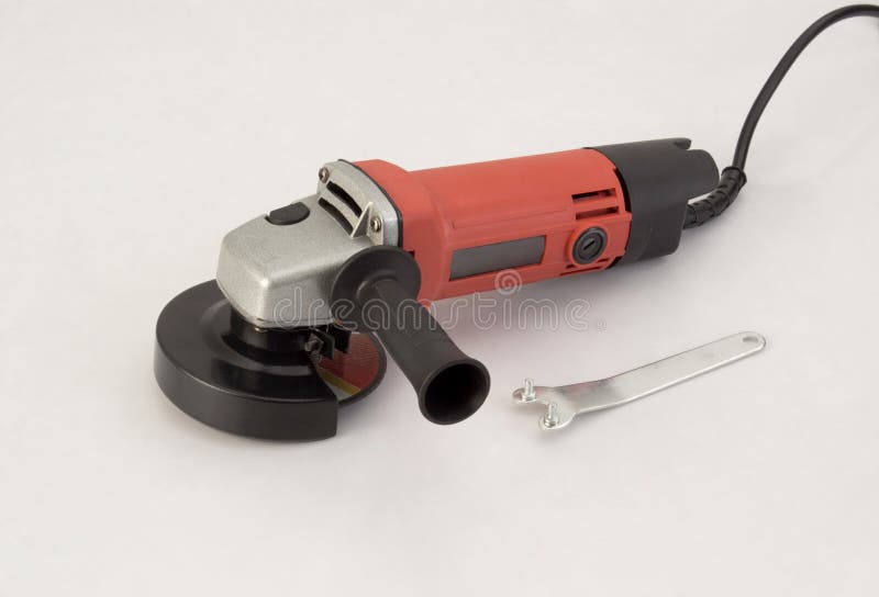 Electric Grinding Machine Isolated on White Stock Image Image of