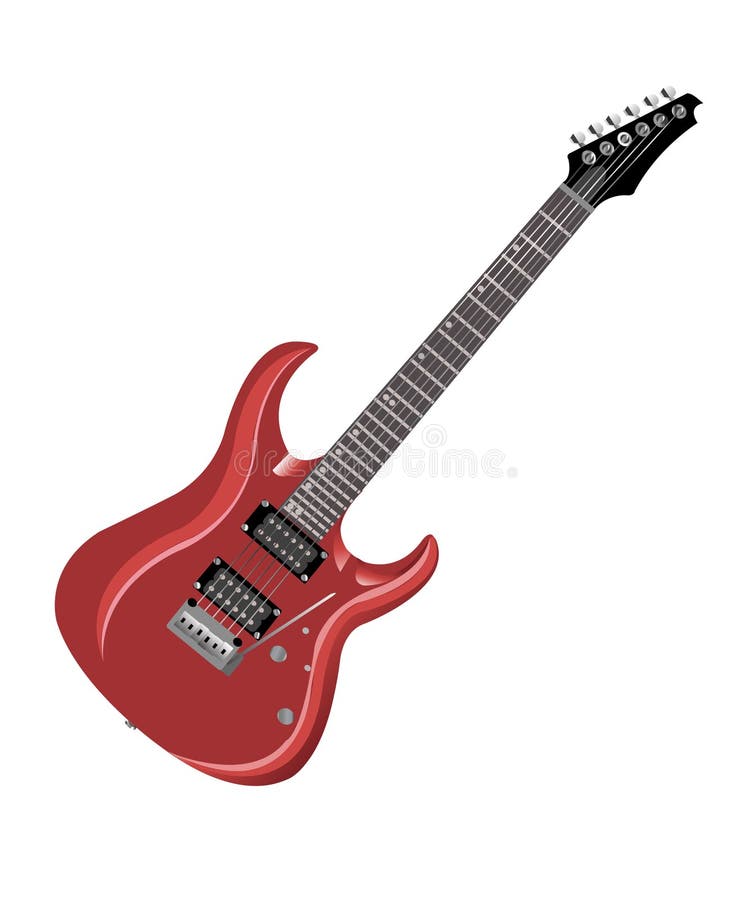 Black electric guitar stock vector. Illustration of musical 23552675