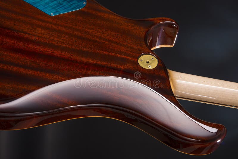 Electric guitar back wall stock photo. Image of composer 78150866