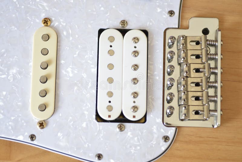 Electric Guitar Bridge and Double Pickup Stock Image Image of concert