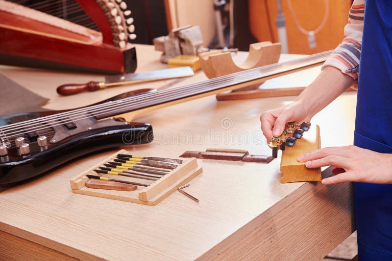 Electric Guitar Built by Luthier Stock Image Image of business, artisan 99628529