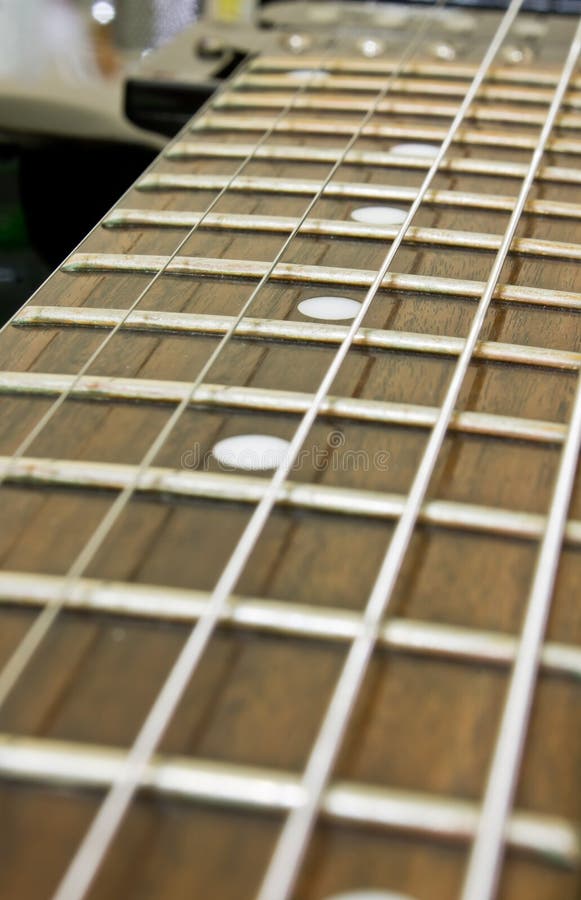 Electric Guitar Fretboard stock photo. Image of musical 48276724