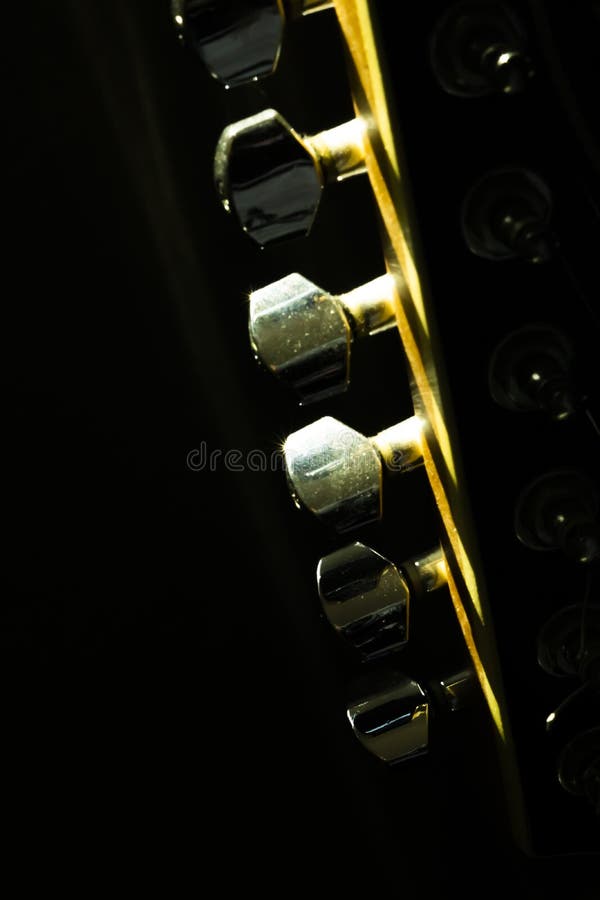 Electric Guitar Head and Tuning Keys Stock Image Image of band, keys