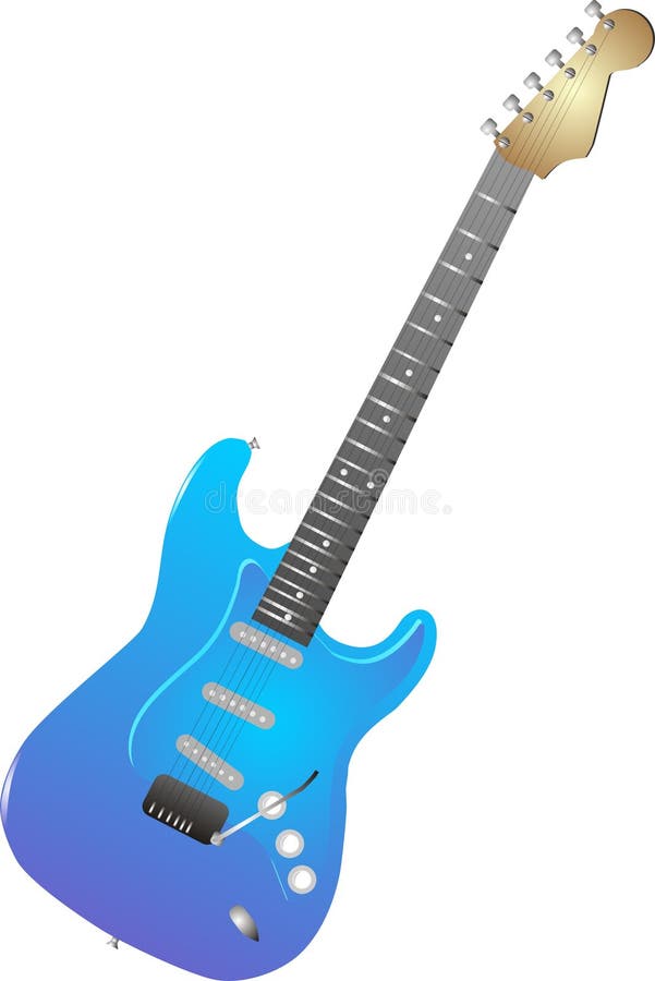 Electric Guitar isolated illustration.. royalty free illustration