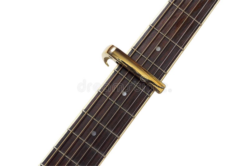 Capo of electric guitar stock photo. Image of music, guitar 45139496