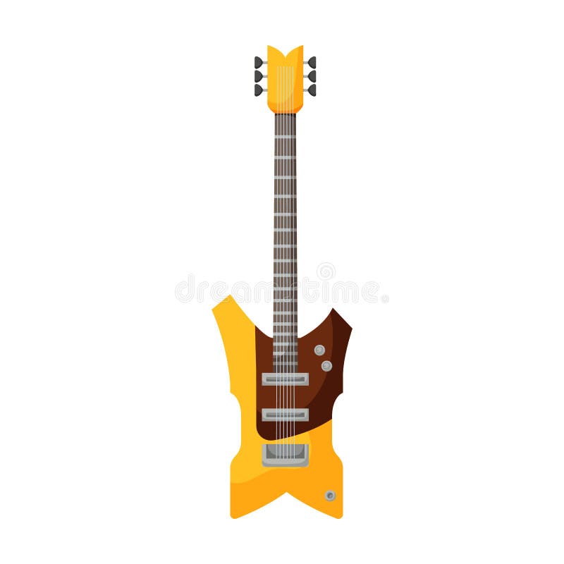 Electric Guitar Vector Icon.Cartoon Vector Icon Isolated on White