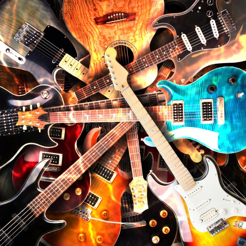 Electric Guitars Background Stock Photo Image of modern, electric 47954522