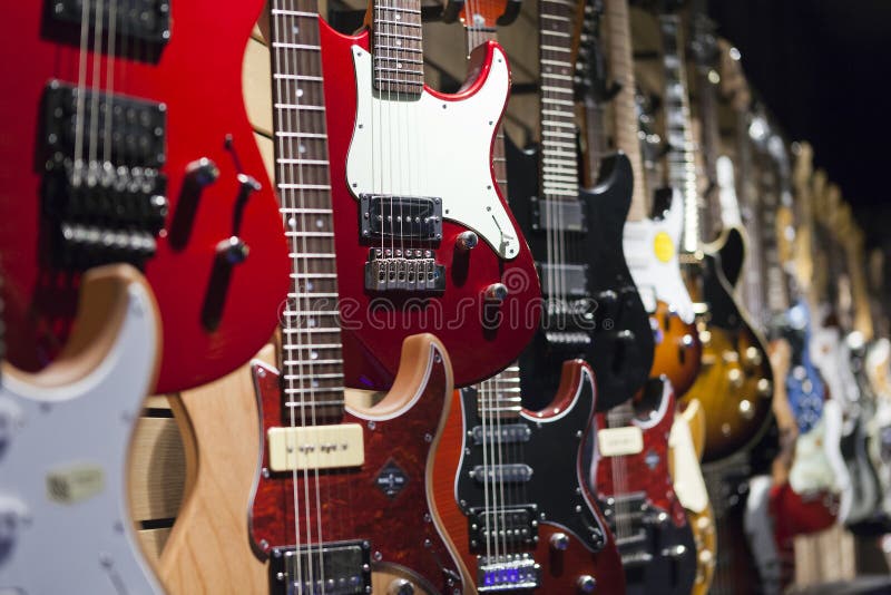 Electric guitars royalty free stock photo