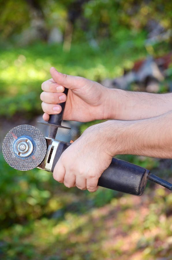 Electric Hand Cutting Machine Stock Photo Image of equipment, handle