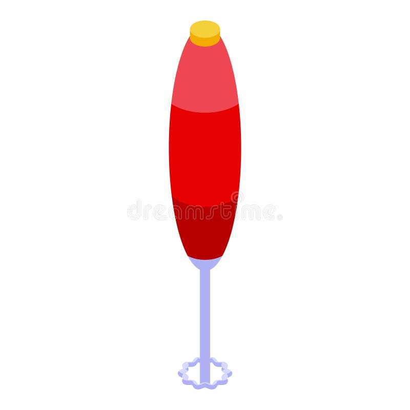 Electric handle mixer icon isometric vector. Ice milk cocktail royalty free illustration