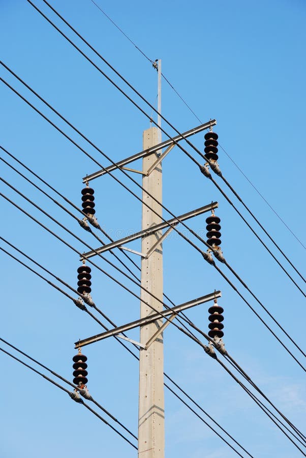 Electric high voltage post