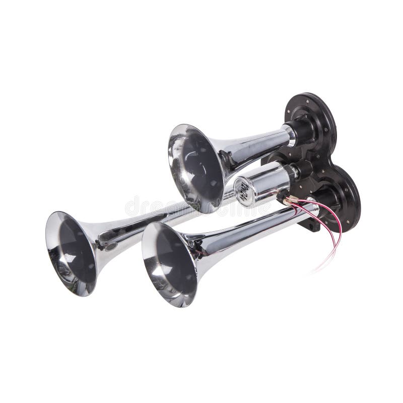 Electric Horn for Car Isolated on White Stock Photo Image of black