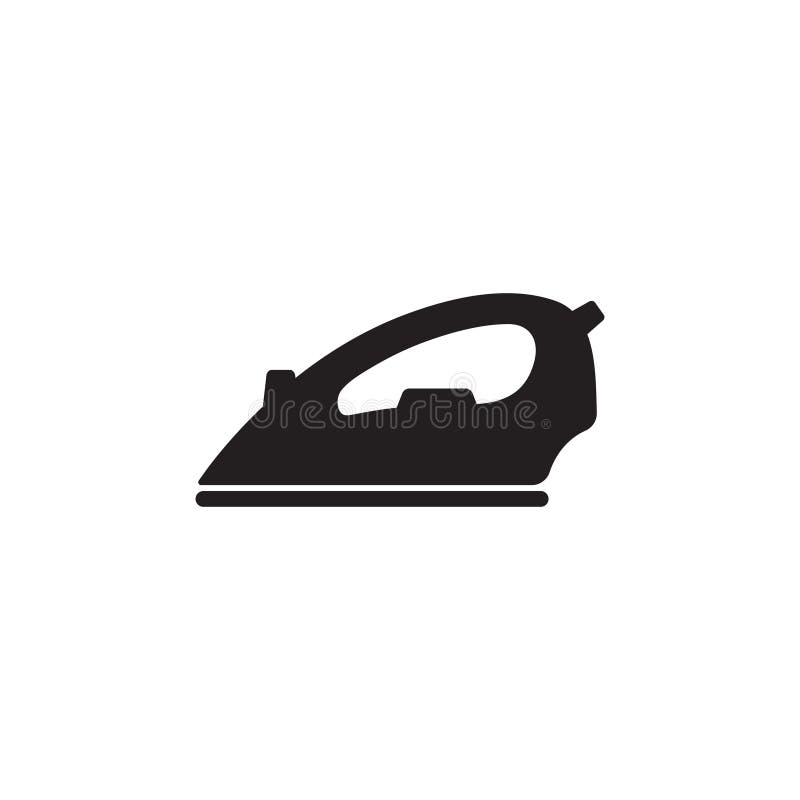 Electric iron flat vector icon stock illustration