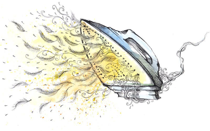 Electric iron royalty free illustration