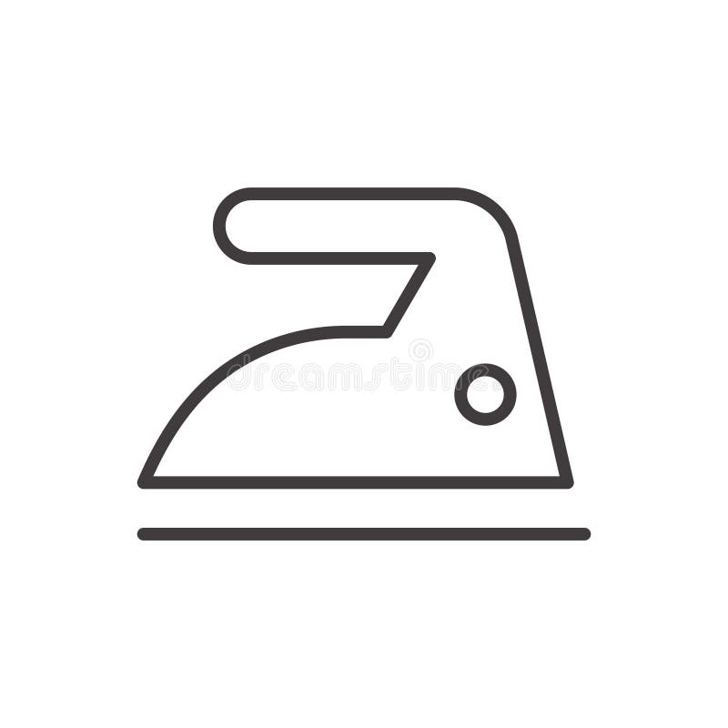 ELECTRIC IRON stroke icon in black stock illustration