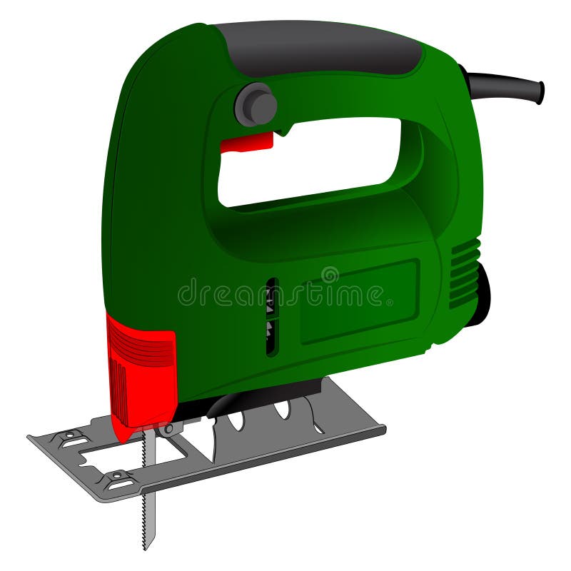 Electric jigsaw stock vector. Illustration of front, handmade 90945213