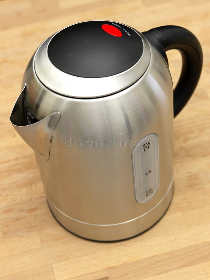 Electric Kettle stock photo. Image of wood, modern, vertical 55448524