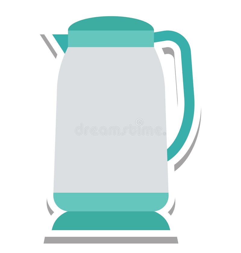 Electric Kettle Isolated Vector Icon editable royalty free illustration