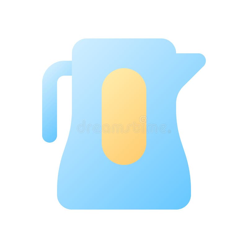Electric kettle pixel perfect flat gradient color ui icon royalty free illustration