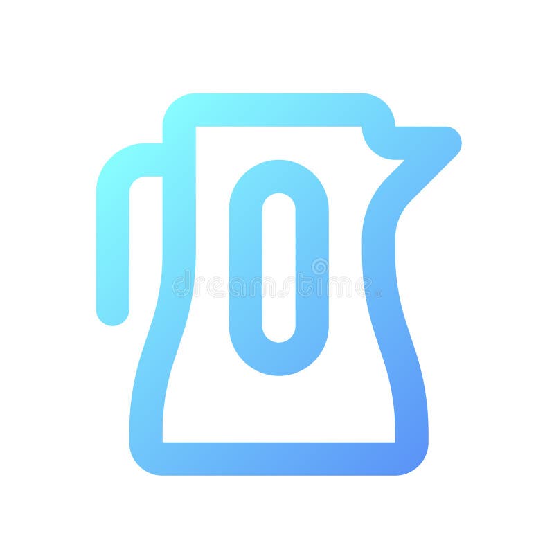 Electric kettle pixel perfect gradient linear ui icon stock illustration