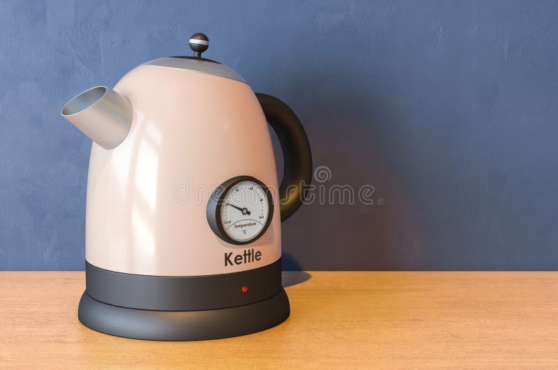 Red Electric Kettle With Temperature Control Retro Design 3d