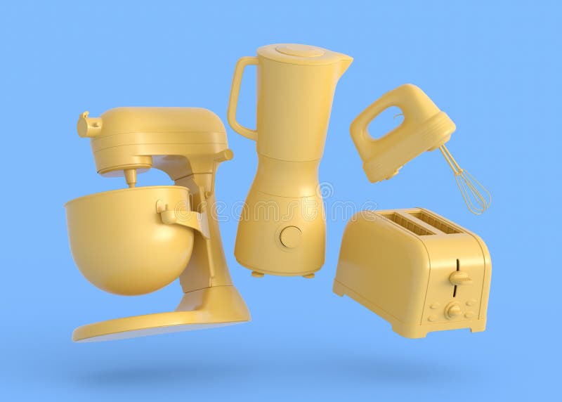 Electric Kitchen Appliances and Utensils for Making Breakfast on