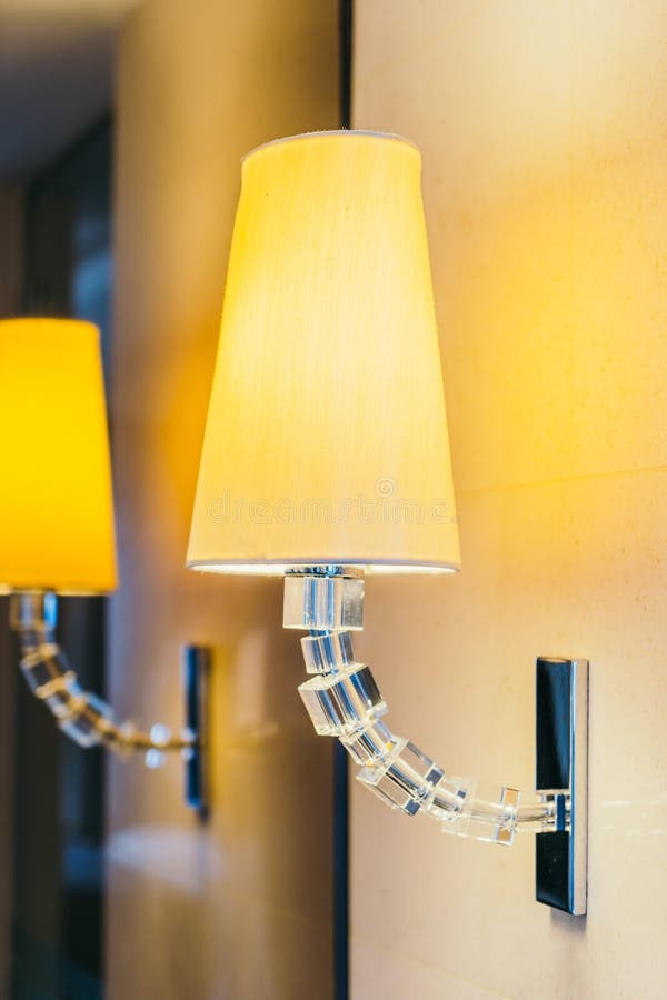 Electric Light Lamp on Wall Decoration Interior Stock Image Image of