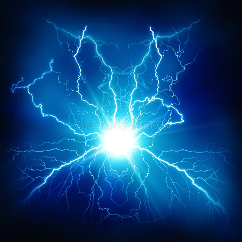 Electricity Warning Sign stock illustration. Illustration of lightning ...