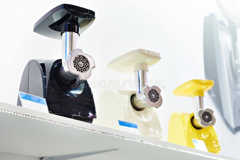 Electric meat grinders stock image. Image of minced 231056795